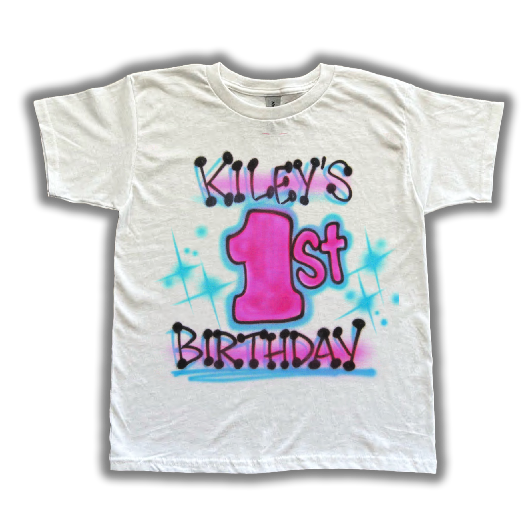 1st Birthday Airbrush T Shirt