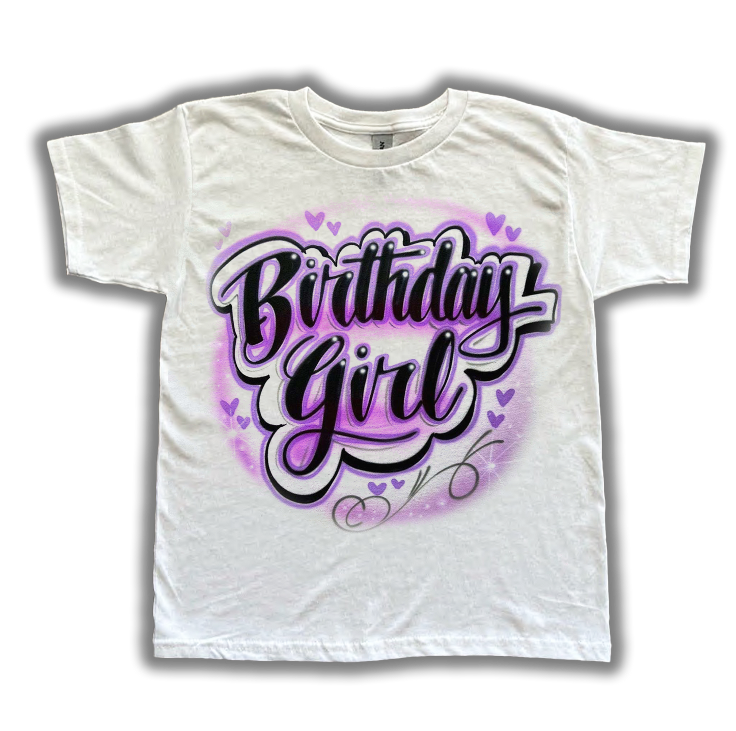 Birthday Girl T shirt Airbrush