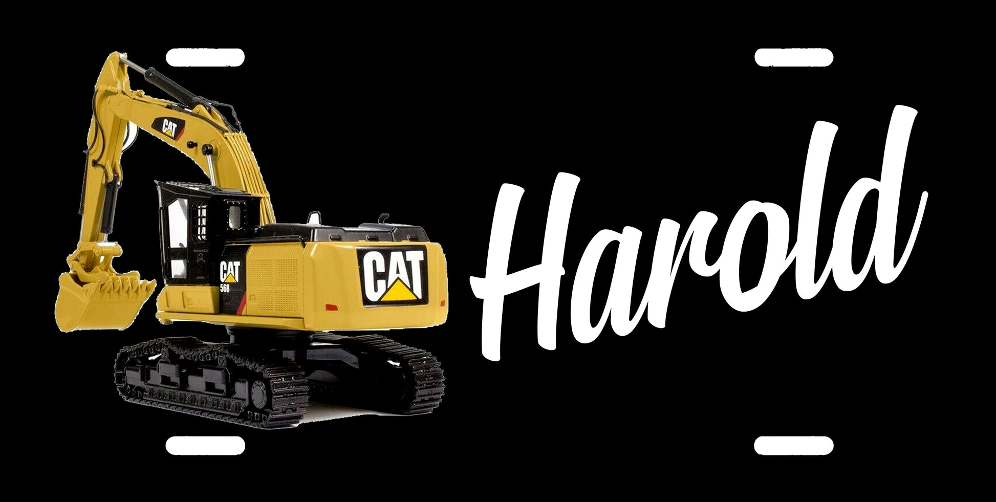 CAT Excavator License Plate, custom license plate, front license plate, hand made license plate 