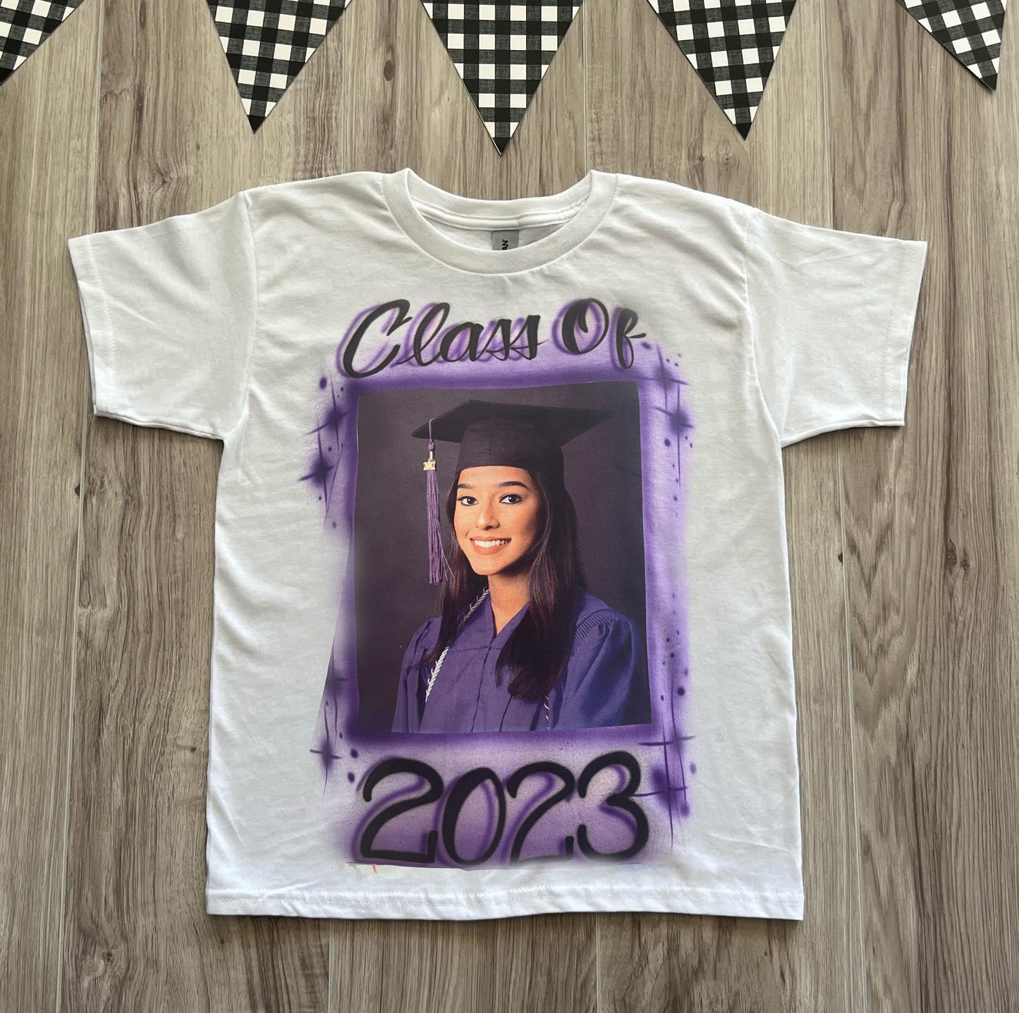 Class of 2023 Graduate Photo Airbrush T Shirt