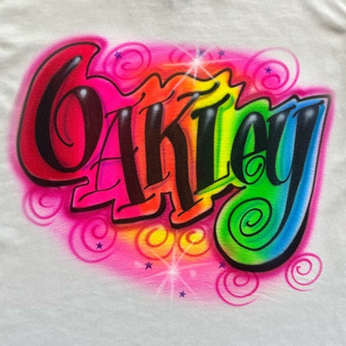 Curls Rainbow Name Design