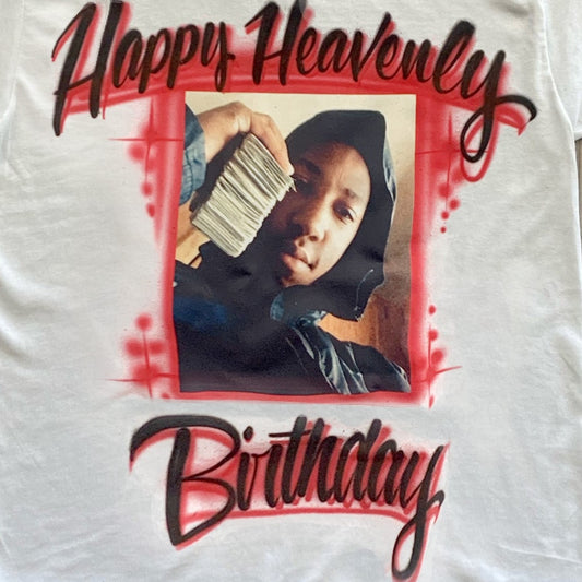 Happy Heavenly Birthday Memorial Photo T Shirt