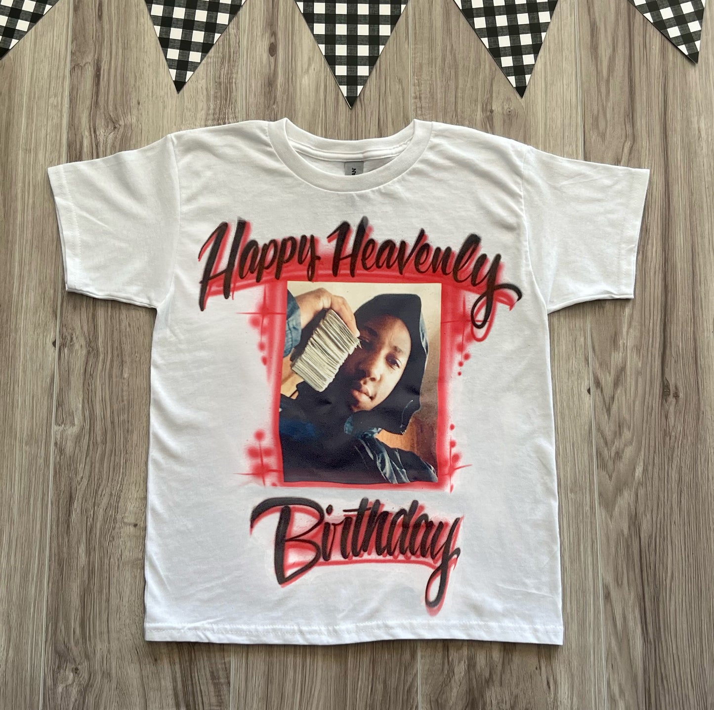 Happy Heavenly Birthday Memorial Photo T Shirt