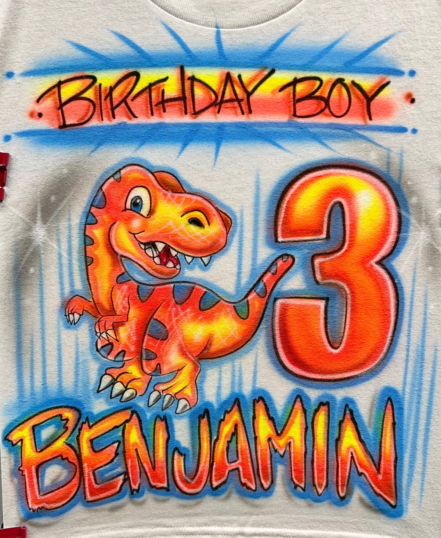 Dinosaur Birthday Shirt - Airbrush Shirt