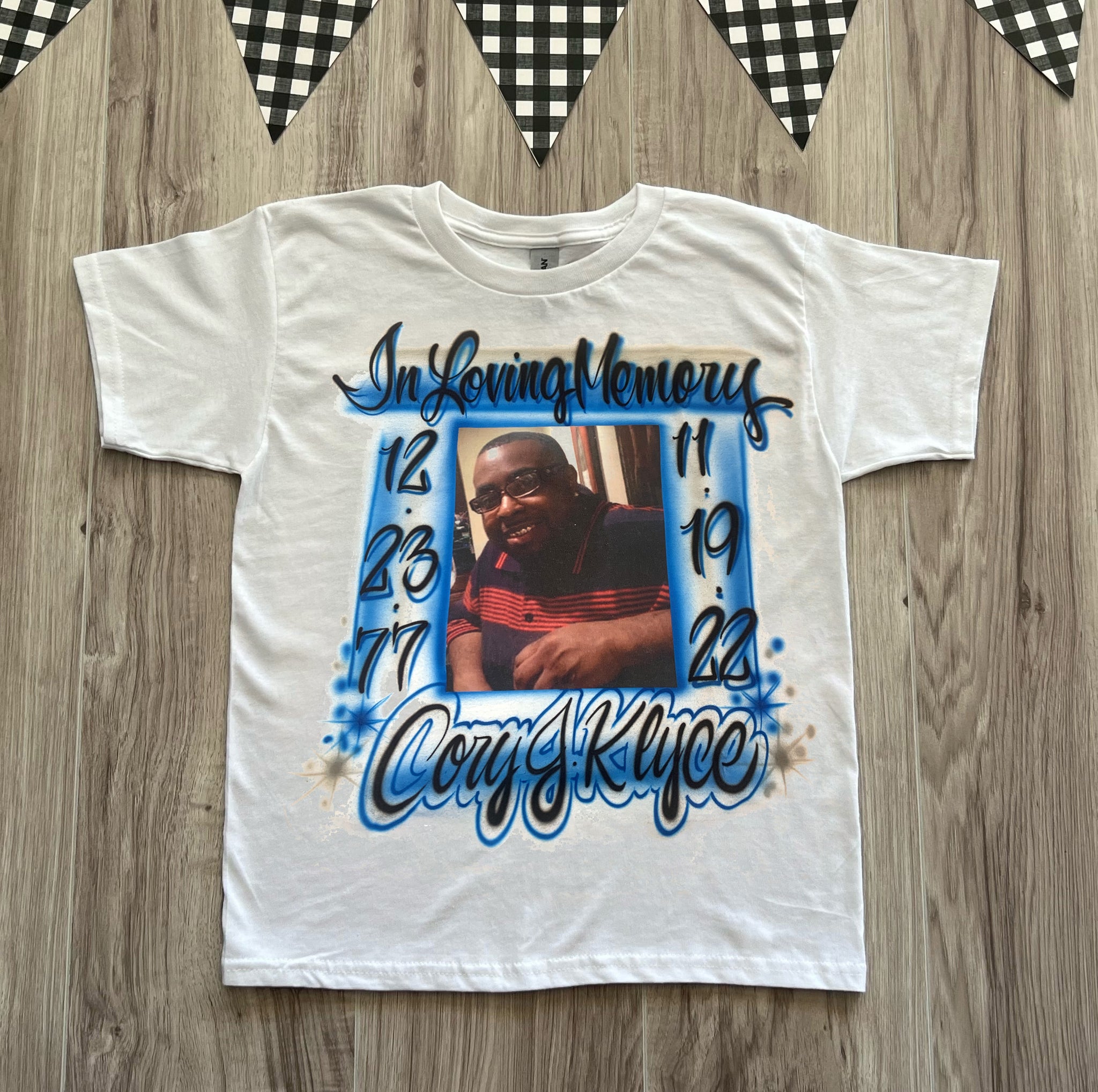 In Loving Memory Photo Memorial T Shirt – Bluegrass Airbrush