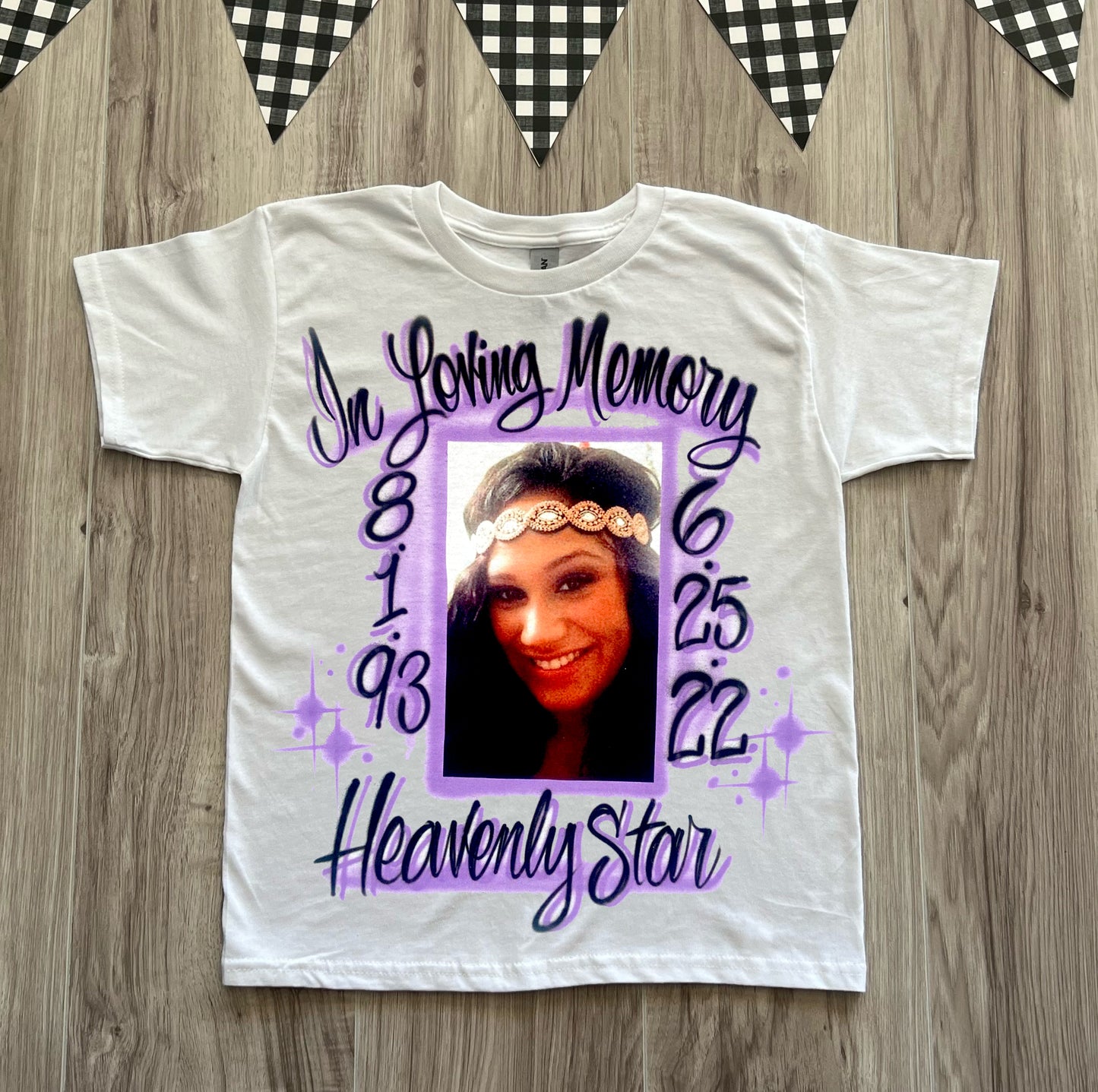 Airbrush memorial t shirt, photo t shirt, rip shirt, rest in peace shirt, in loving memory shirt, Spray paint shirt, custom photo shirt, Rest in paradise shirt, Rest Easy shirt, Long Live shirt, Rest In heaven shirt, Gone Too soon T shirt, Gone but never forgotten t shirt, Until we meet again t shirt, 