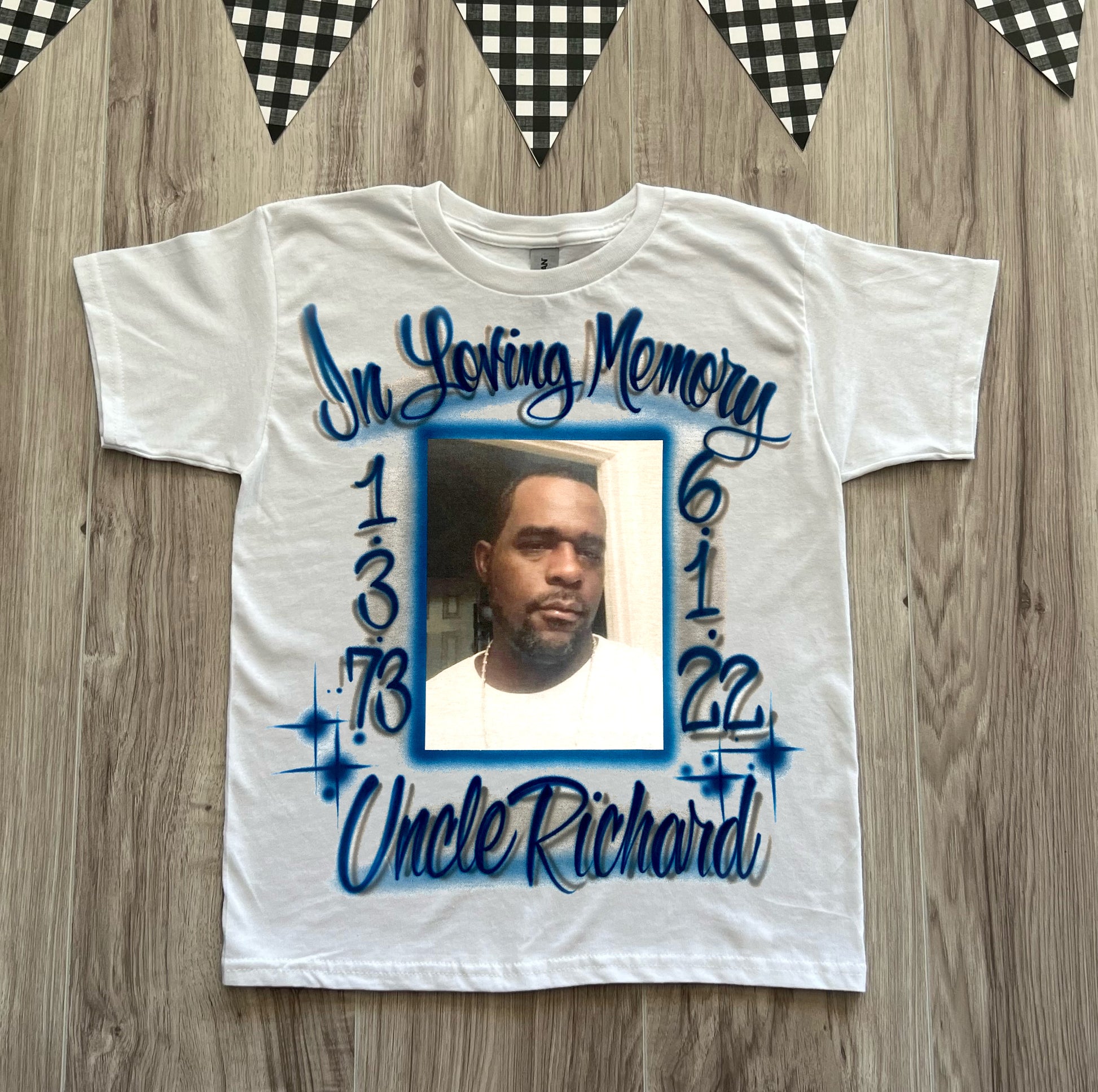 Airbrush memorial t shirt, photo t shirt, rip shirt, rest in peace shirt, in loving memory shirt, Spray paint shirt, custom photo shirt, Rest in paradise shirt, Rest Easy shirt, Long Live shirt, Rest In heaven shirt, Gone Too soon T shirt, Gone but never forgotten t shirt, Until we meet again t shirt, 