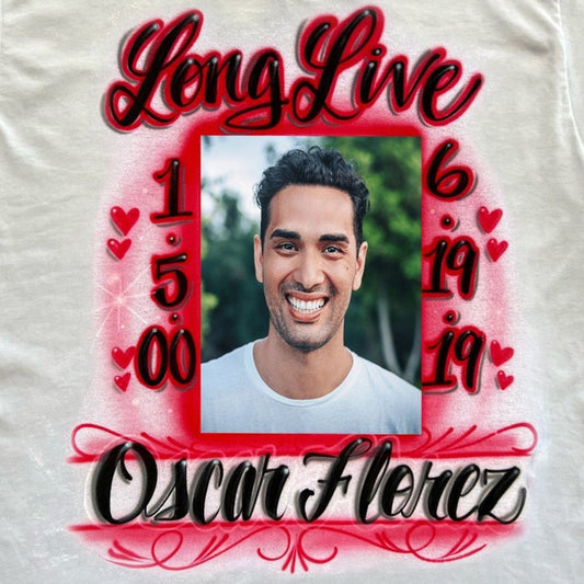 Long Live Photo Transfer Airbrush Shirt