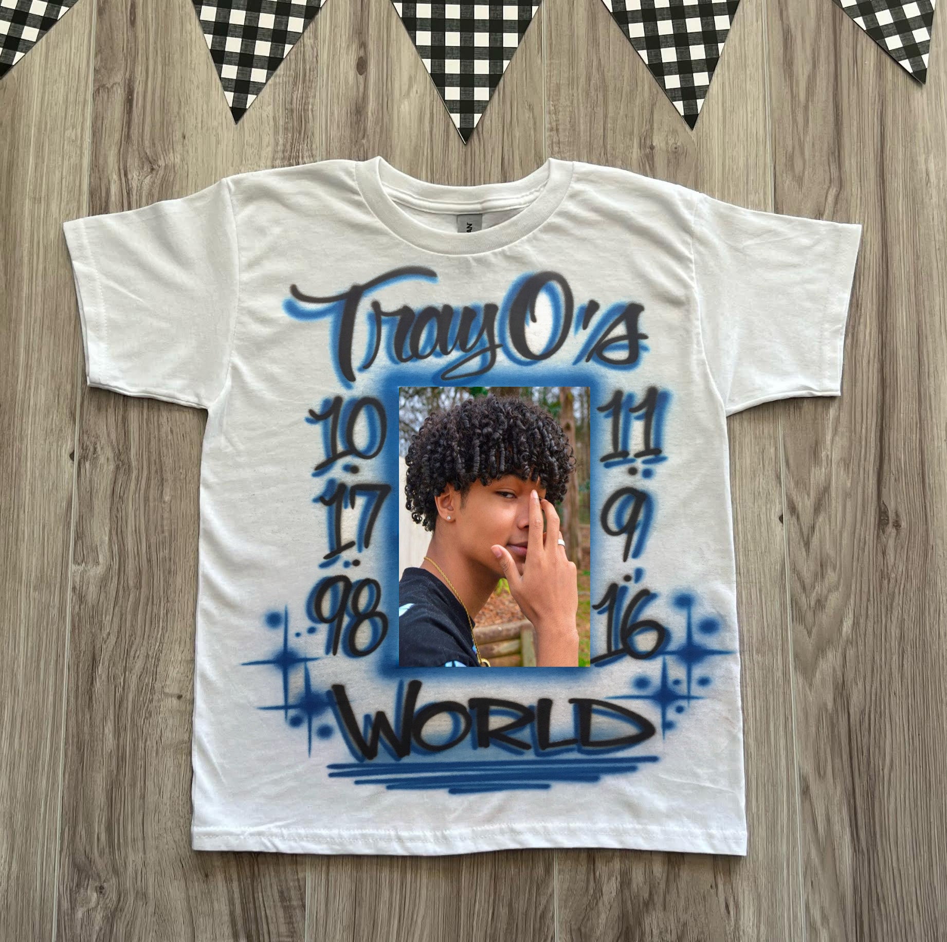 Name World Memorial Photo Airbrush T Shirt