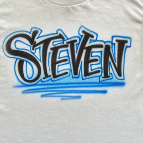 Outlined Print Name T shirt