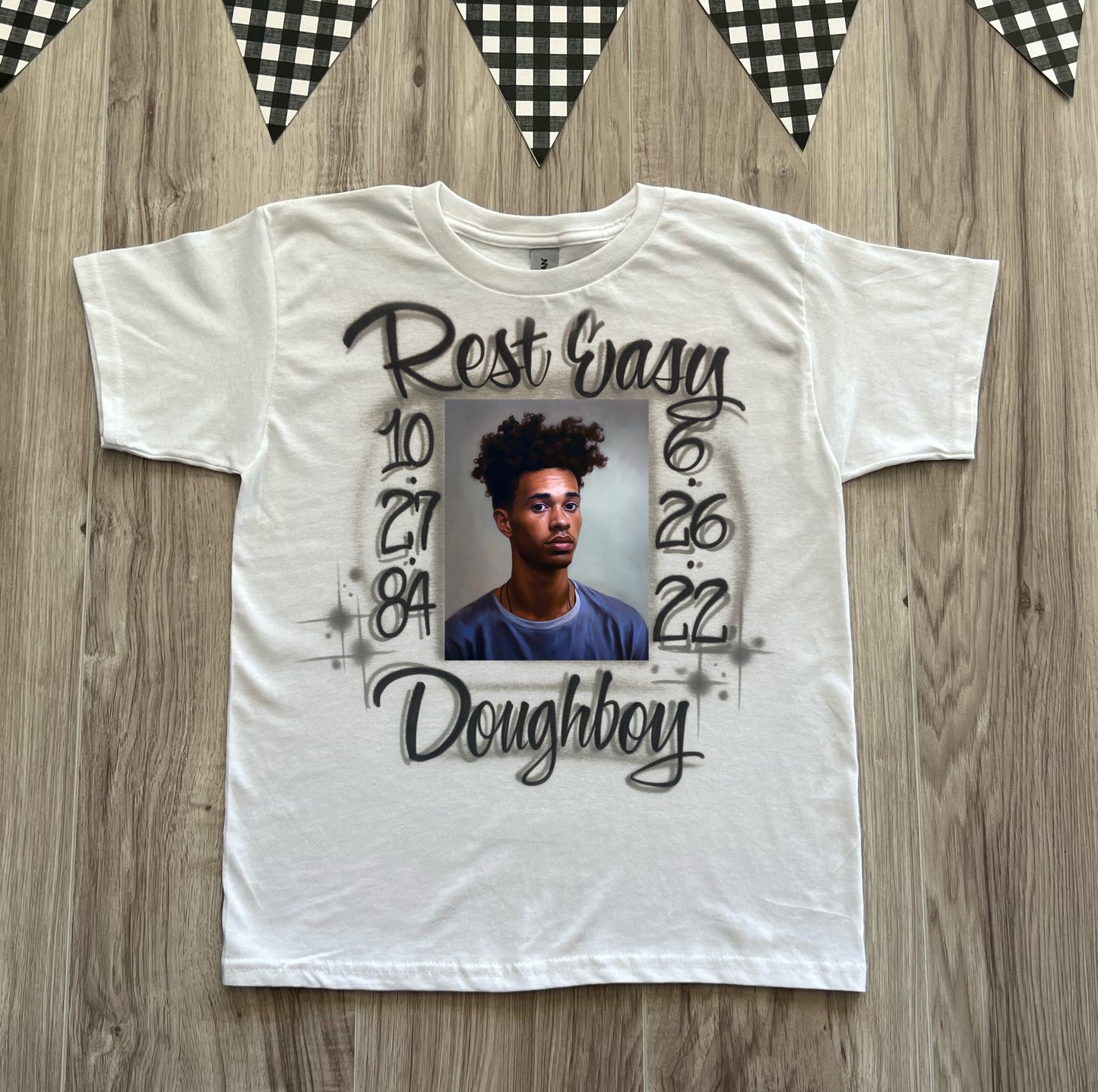 Rest Easy Memorial Airbrush shirt