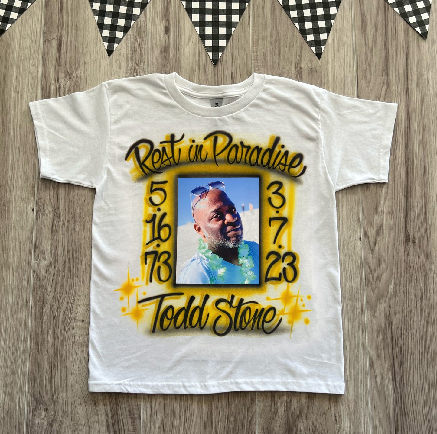 Rest In Paradise Memorial Photo T Shirt