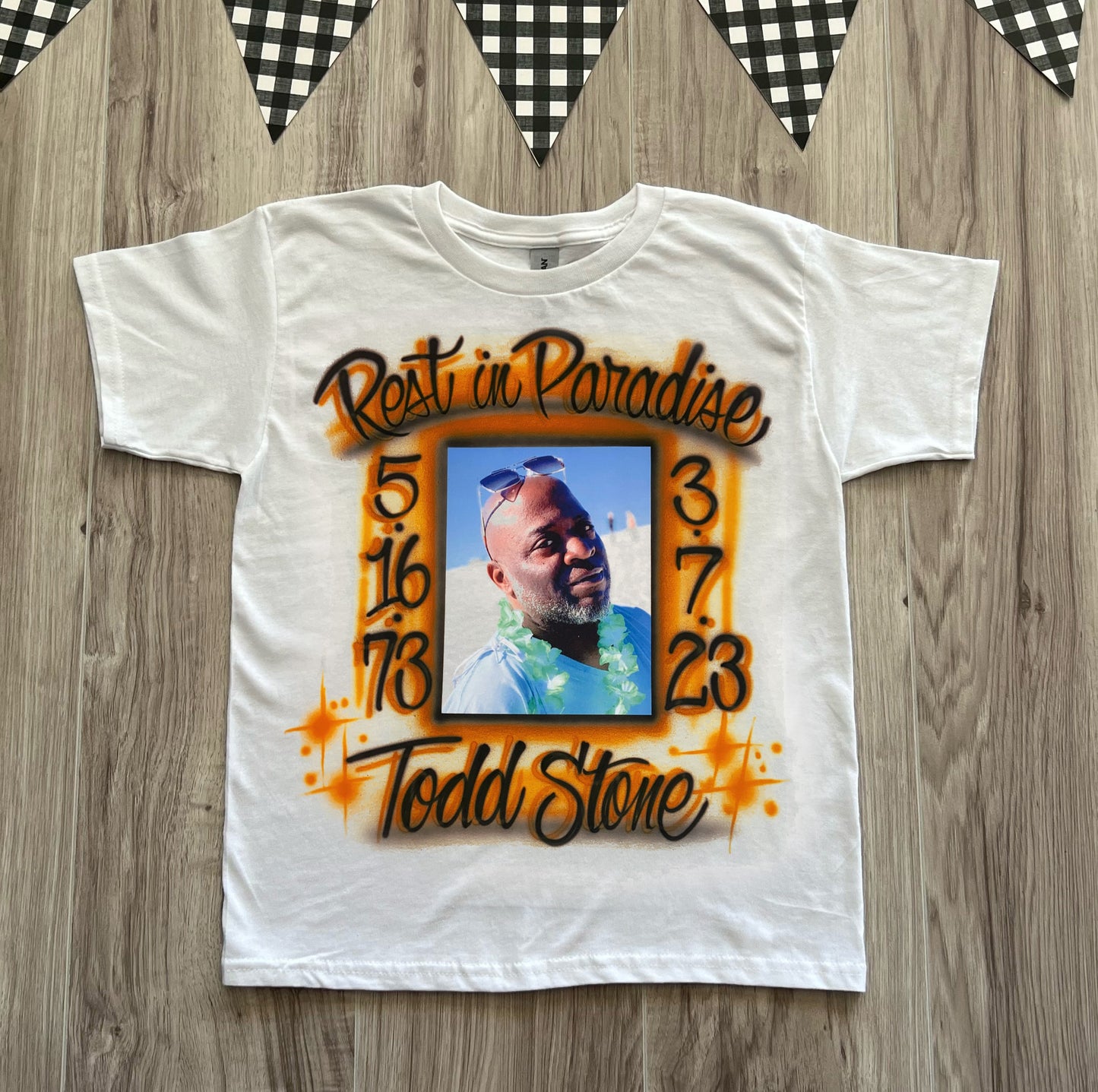 Rest In Paradise Memorial Photo T Shirt