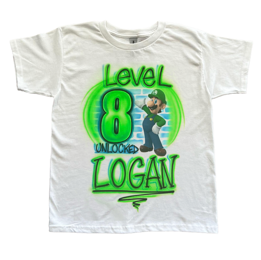 Super Mario Birthday Shirt (Luigi)