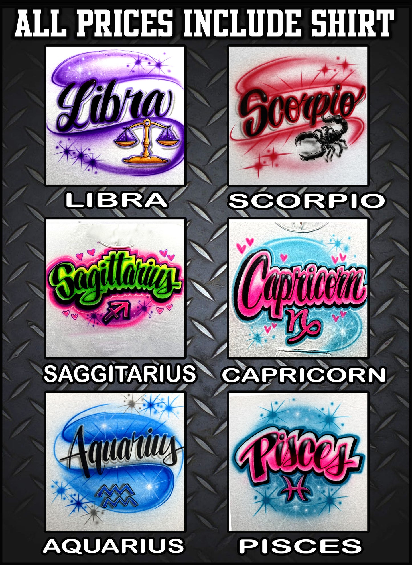 libra zodiac airbrush t shirt