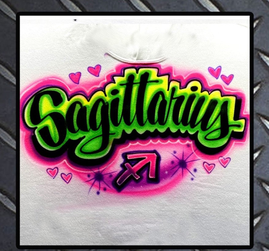 Sagittarius Zodiac Airbrush T Shirt