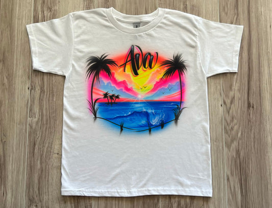 Vacation Airbrush T Shirt | Family Vacation Shirt | Girls Trip Shirt