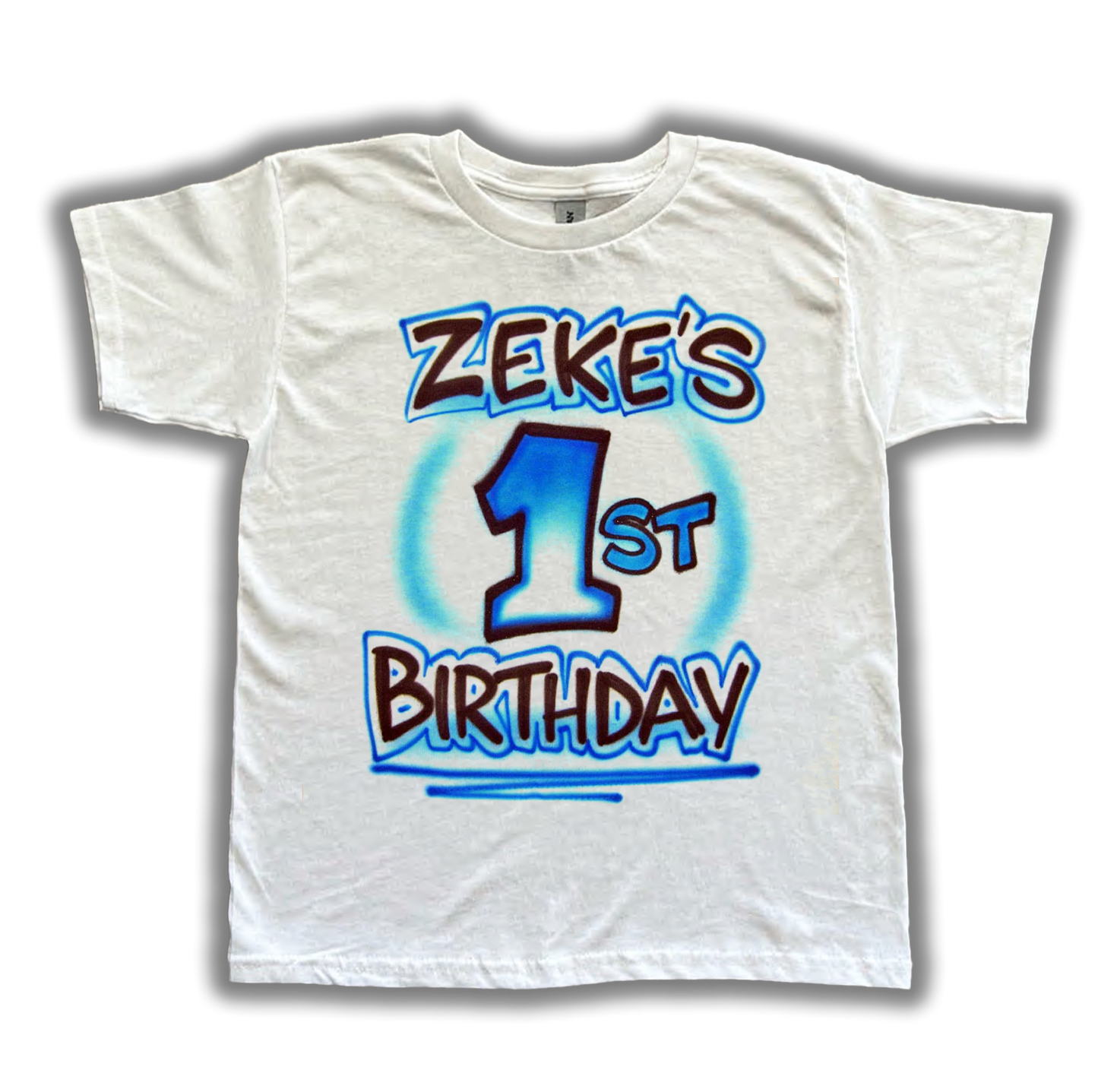 1st Birthday Airbrush T Shirt