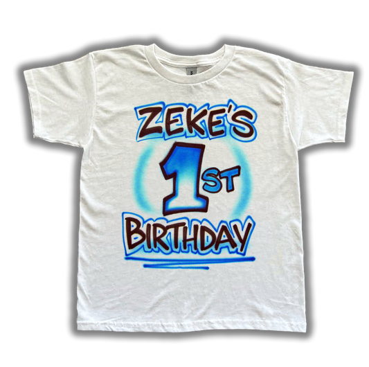 1st Birthday Airbrush T Shirt