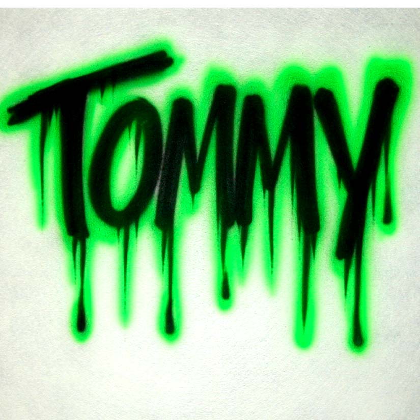 Creepy Print Name Airbrush T-Shirt