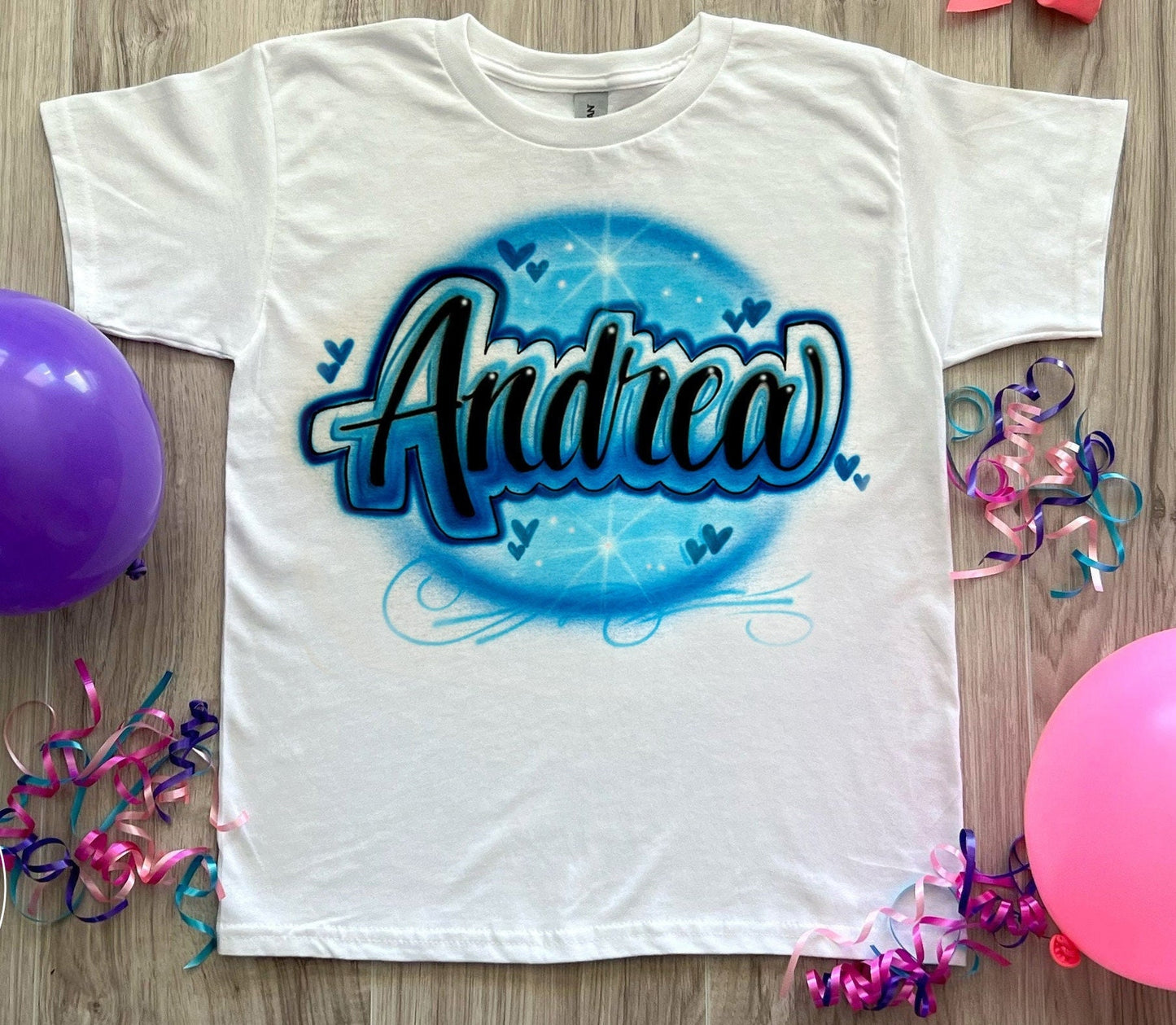 Script name 2 Airbrush T shirt