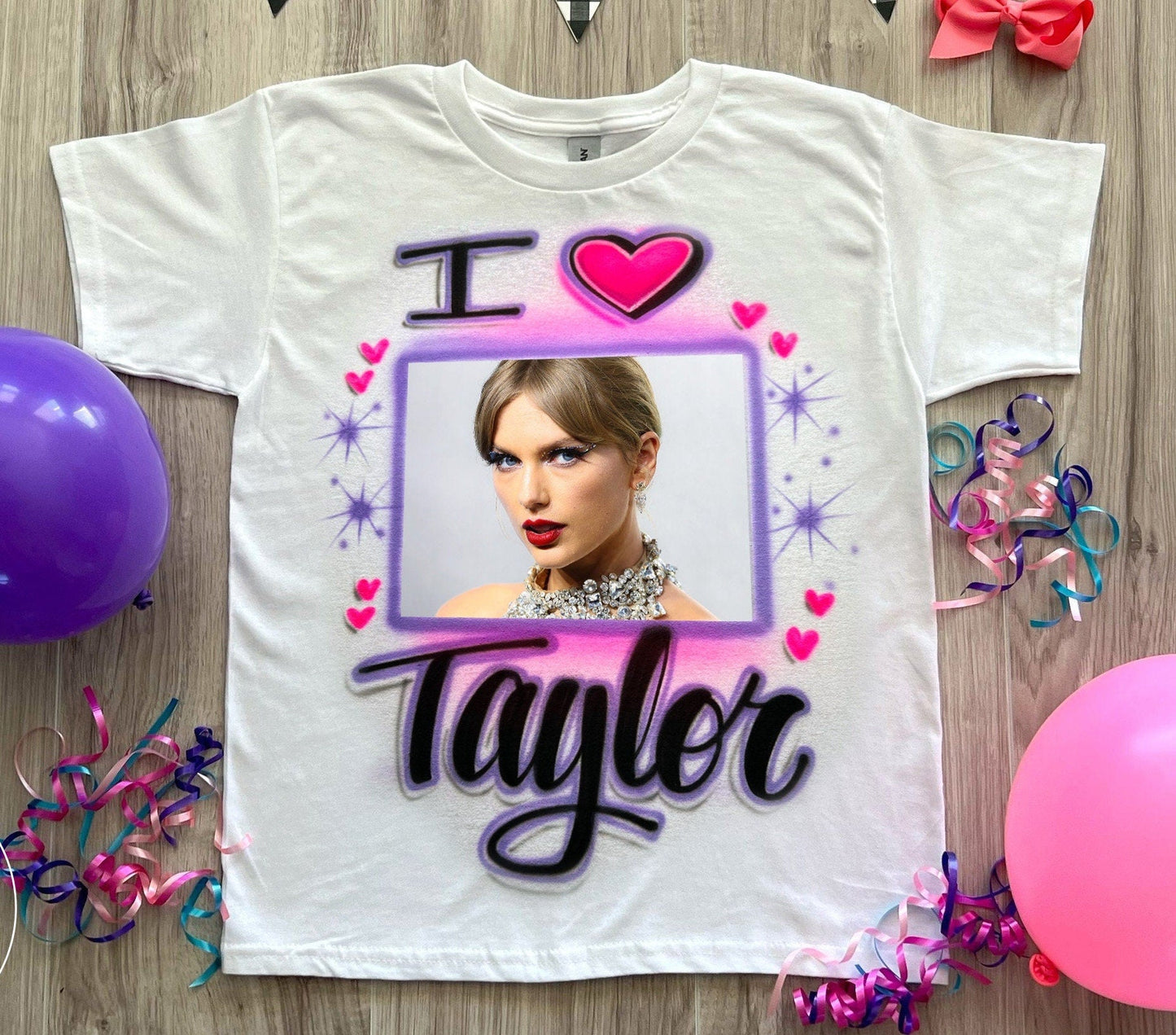 I ❤️ Taylor Swift Concert Photo Airbrush T Shirt