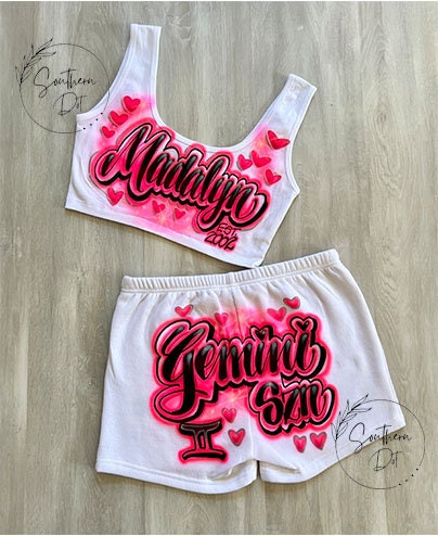 Zodiac Airbrush outfit for Women | Airbrush Outfit | Matching Set