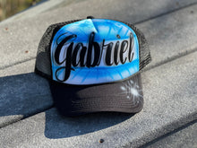 Load image into Gallery viewer, Custom Airbrush Trucker Hat with name
