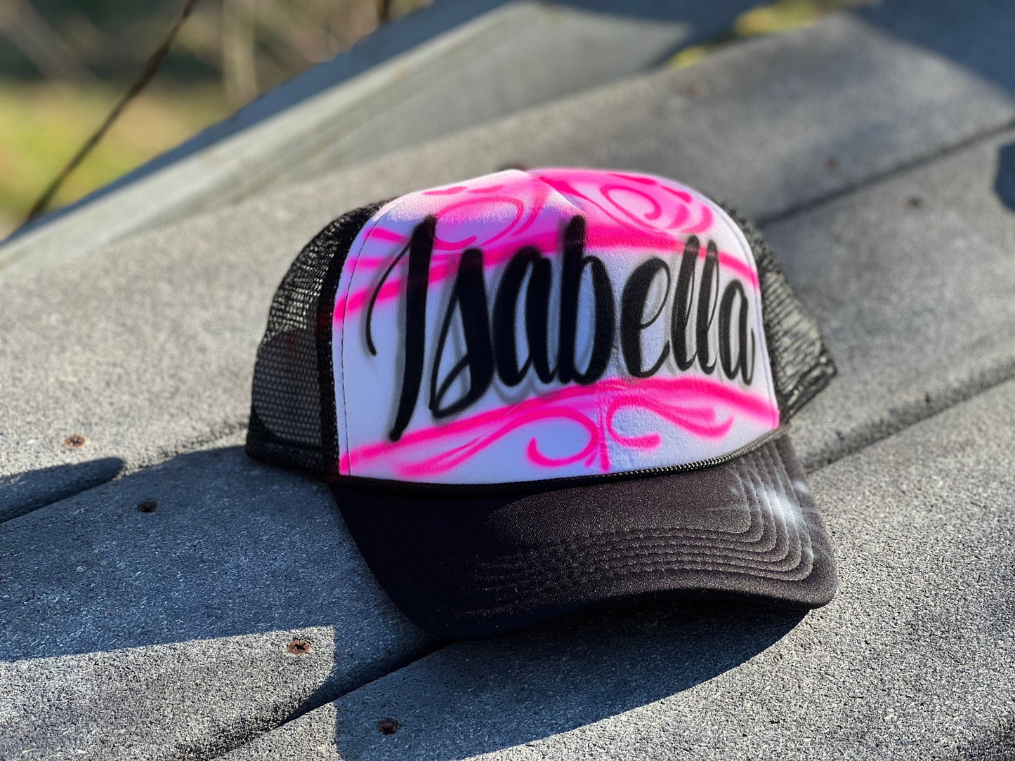 Custom Airbrush Trucker Hat with name