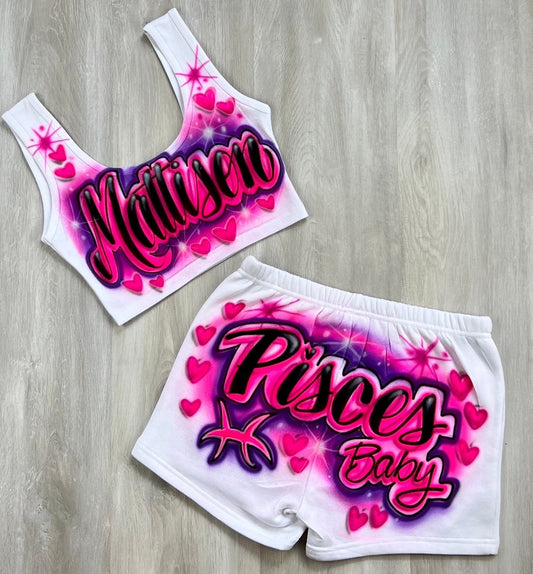 Zodiac Airbrush outfit for Women | Airbrush Outfit | Matching Set