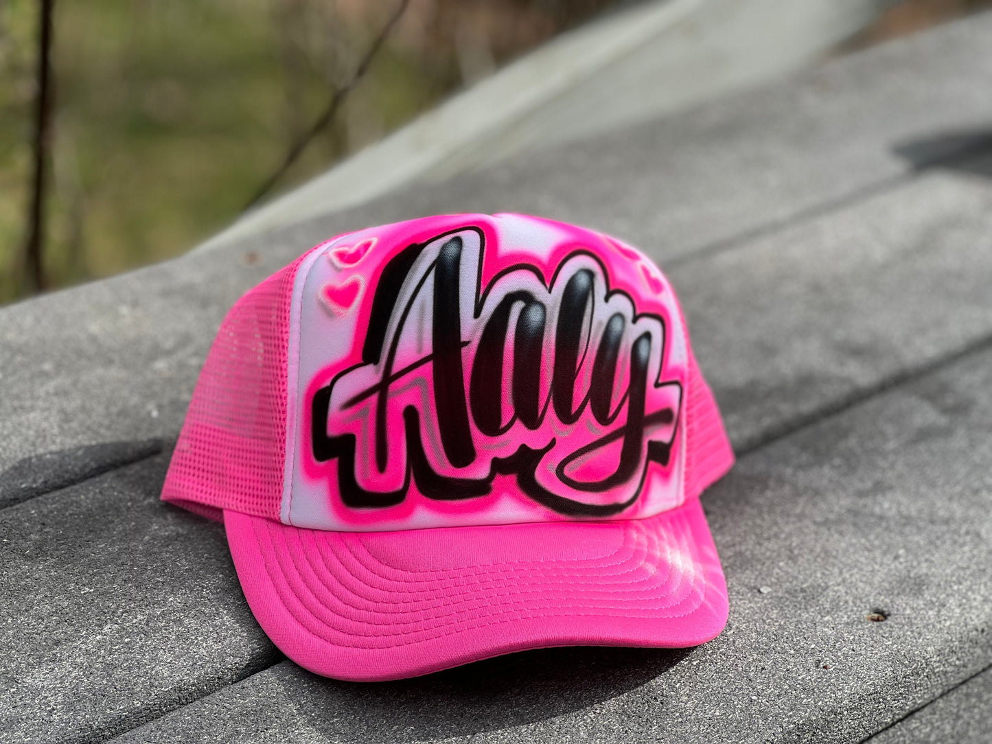 Custom Airbrush Trucker Hat with name