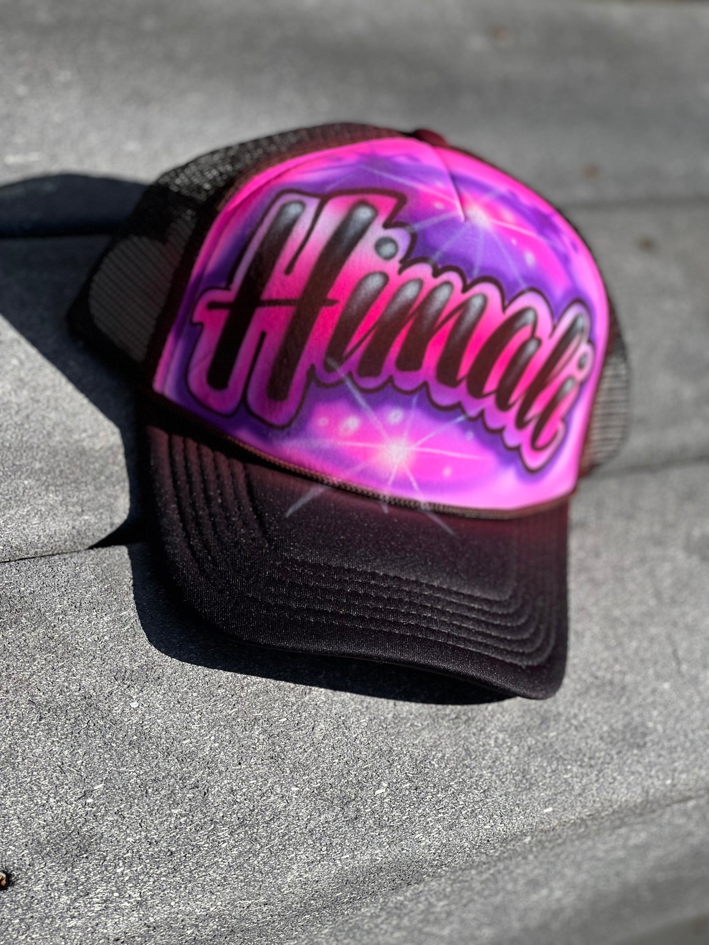 Custom Airbrush Trucker Hat with name