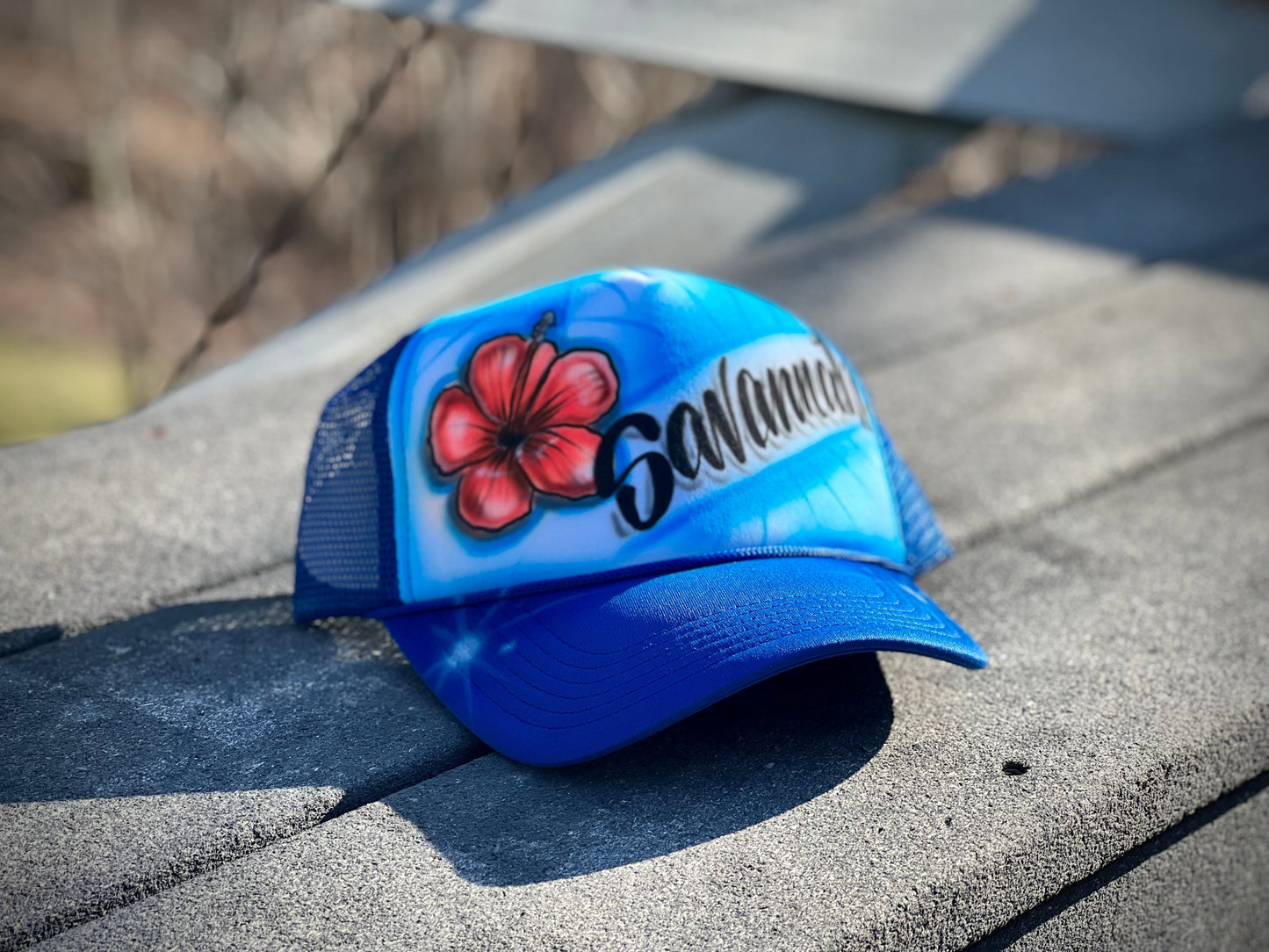 Custom Airbrush Trucker Hat with name