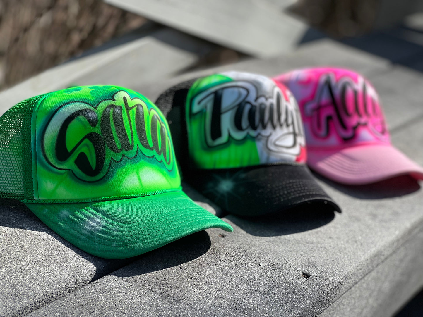 Custom Airbrush Trucker Hat with name