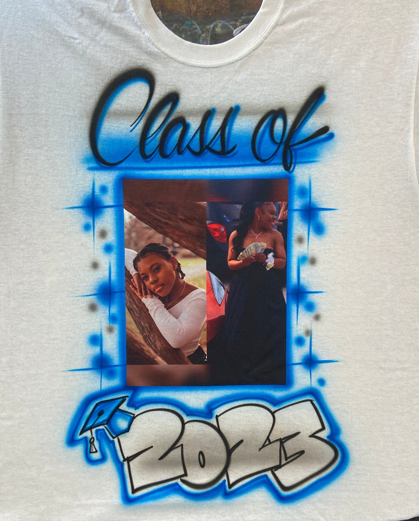 Proud Mom of GradPhoto Airbrush T Shirt