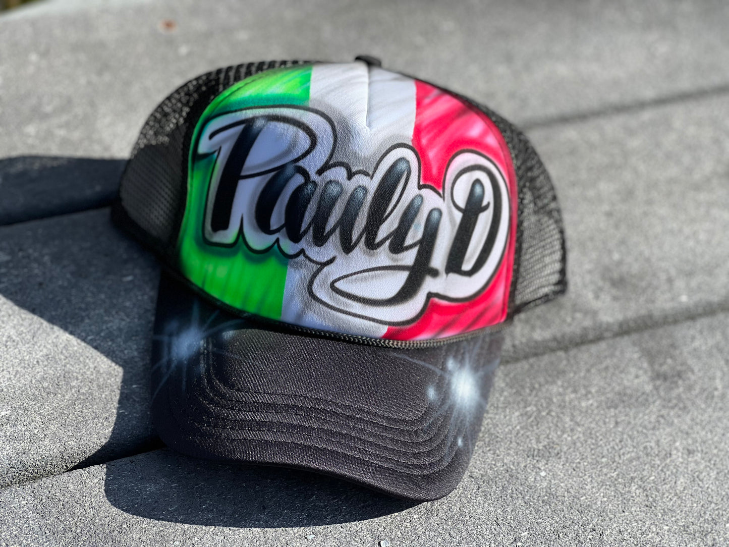 Custom Airbrush Trucker Hat with name