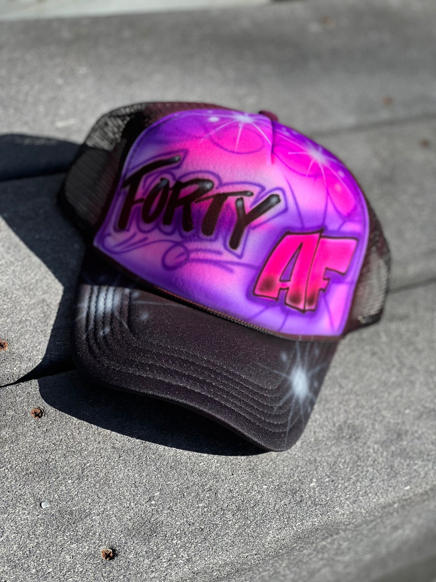 Custom Airbrush Trucker Hat with name