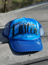 Load image into Gallery viewer, Airbrush Trucker Hat with name
