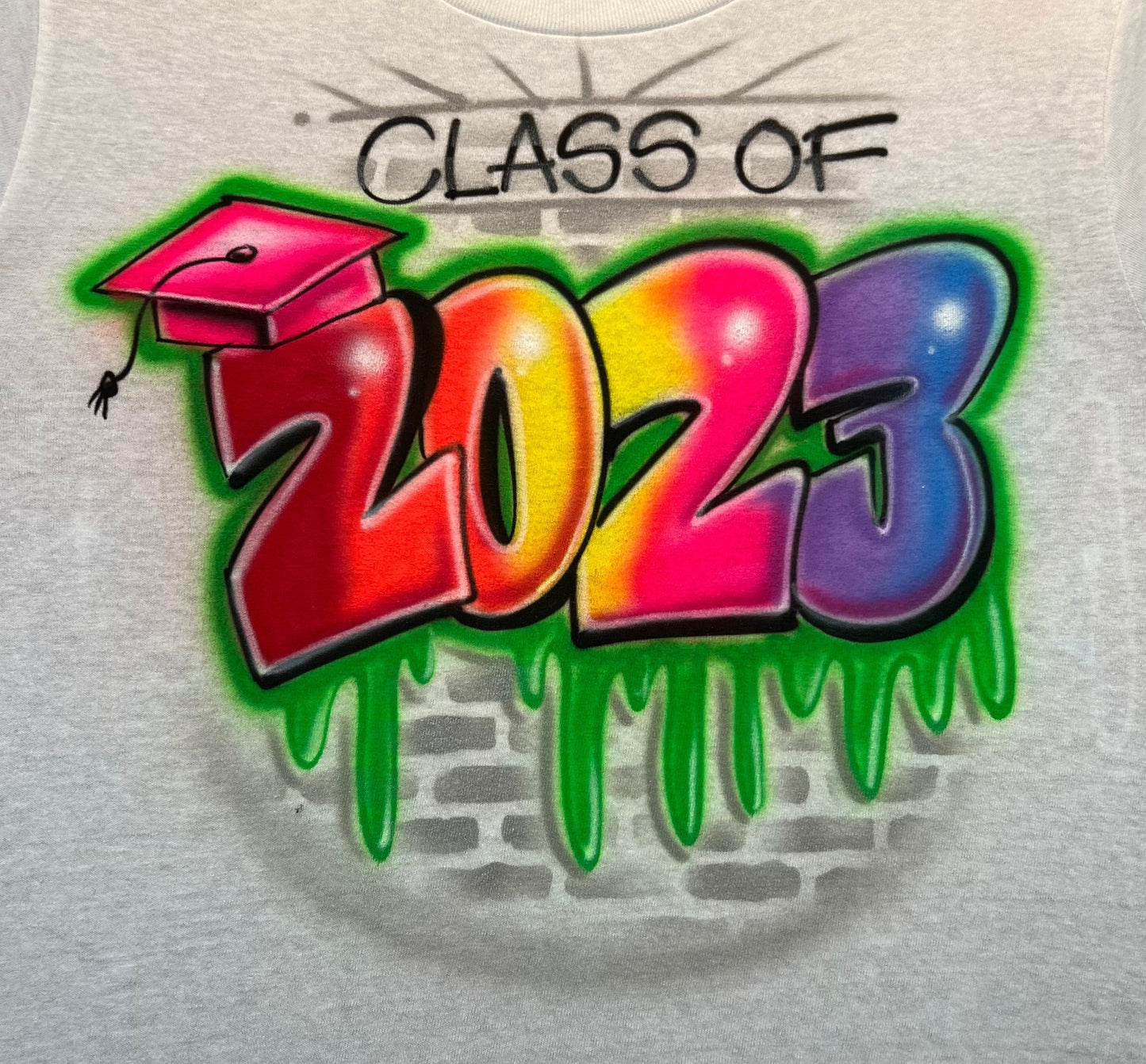 Class of 2023 Graduate Airbrush T shirt T Shirt, Graduate Gift, Senior 2023