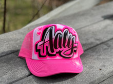 Load image into Gallery viewer, Airbrush Trucker Hat with name
