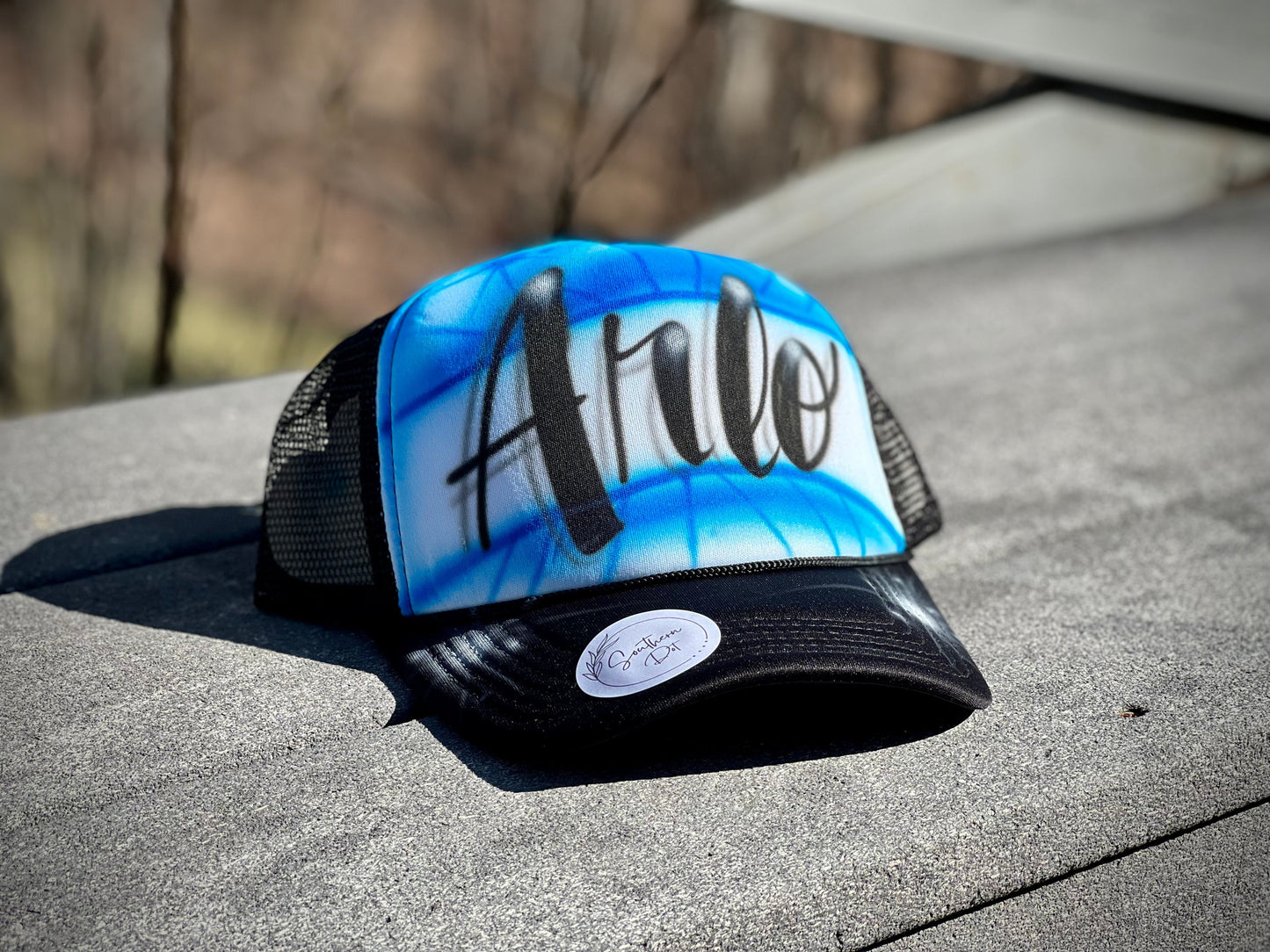 Custom Airbrush Trucker Hat with name