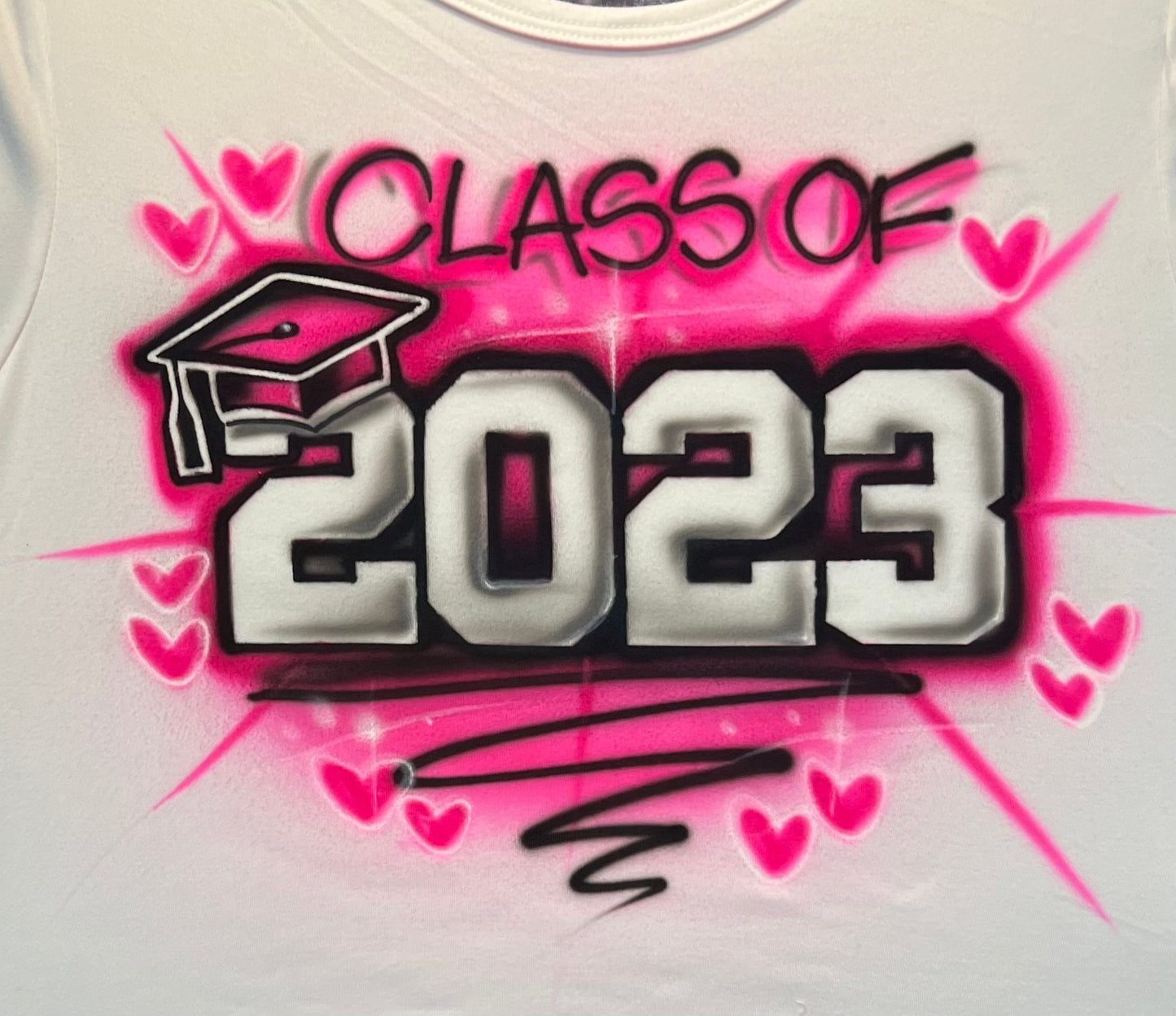 Class of 2023 Graduate Airbrush T shirt T Shirt, Graduate Gift, Senior 2023