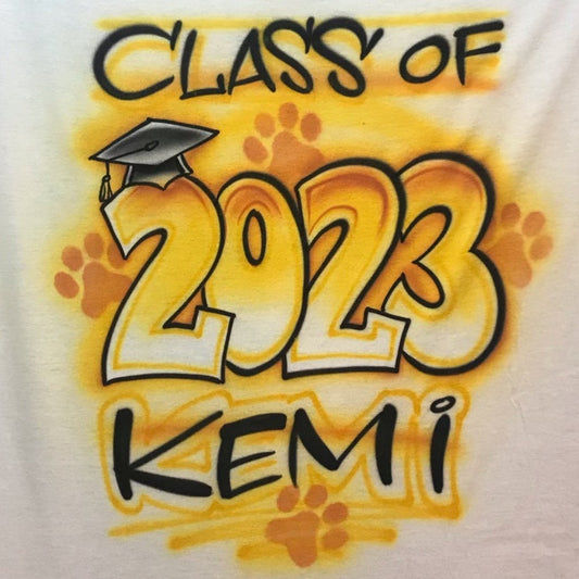 Class of 2023 Grad Airbrush T shirt