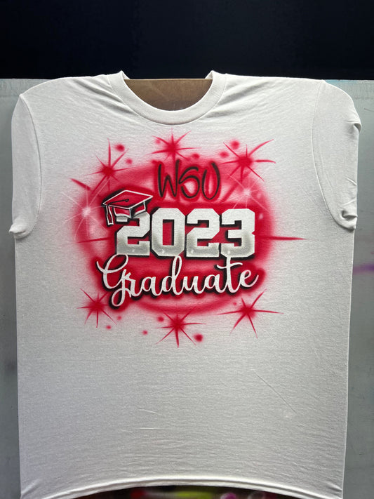 Class of 2023 Graduate Airbrush T shirt T Shirt, Graduate Gift, Senior 2023