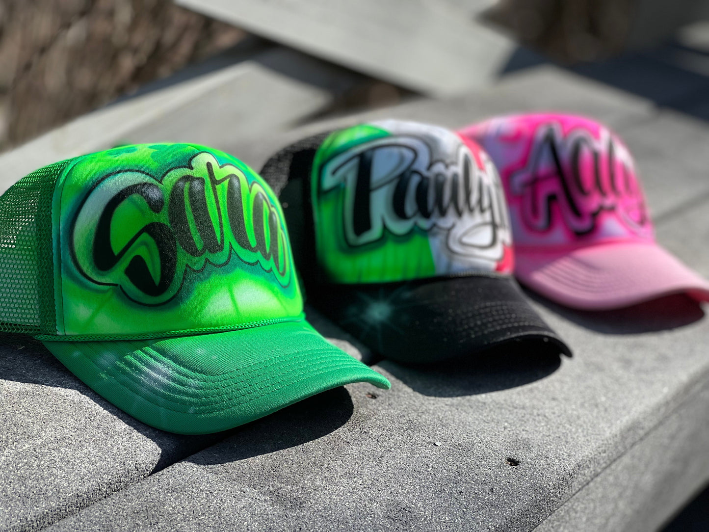 Custom Airbrush Trucker Hat with name