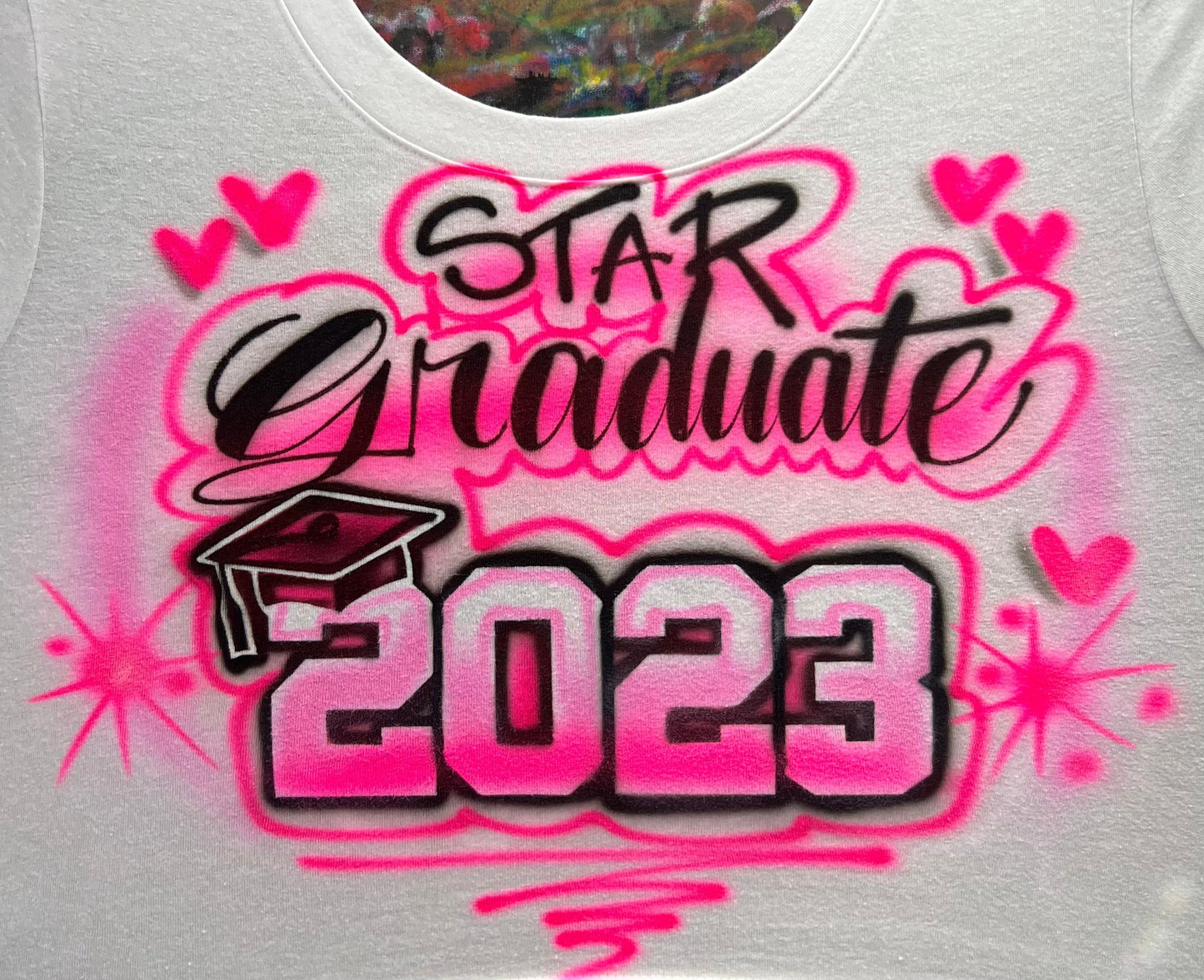 Class of 2023 Graduate Airbrush T shirt T Shirt, Graduate Gift, Senior 2023