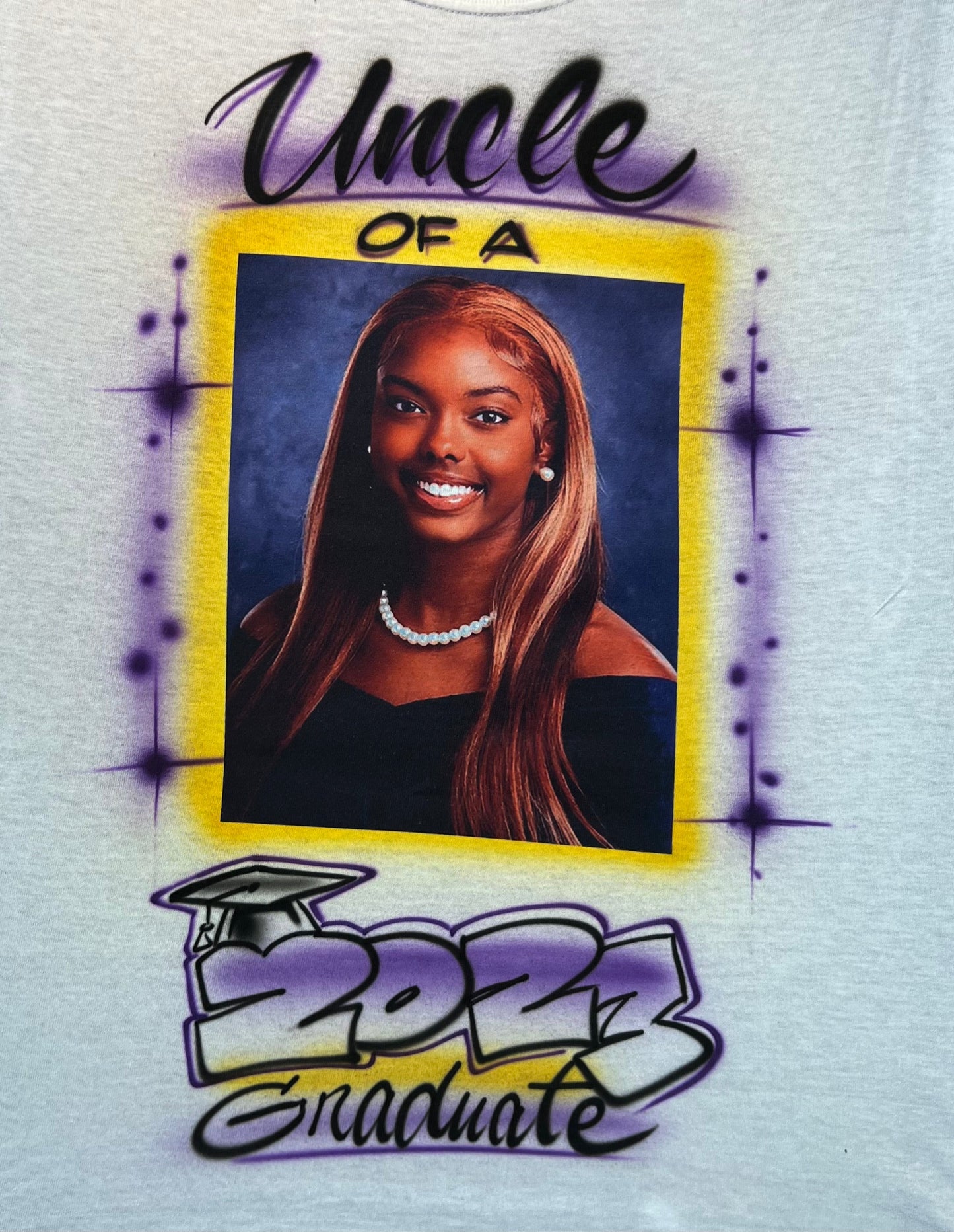 Class of 2023 Graduate Photo Airbrush T Shirt