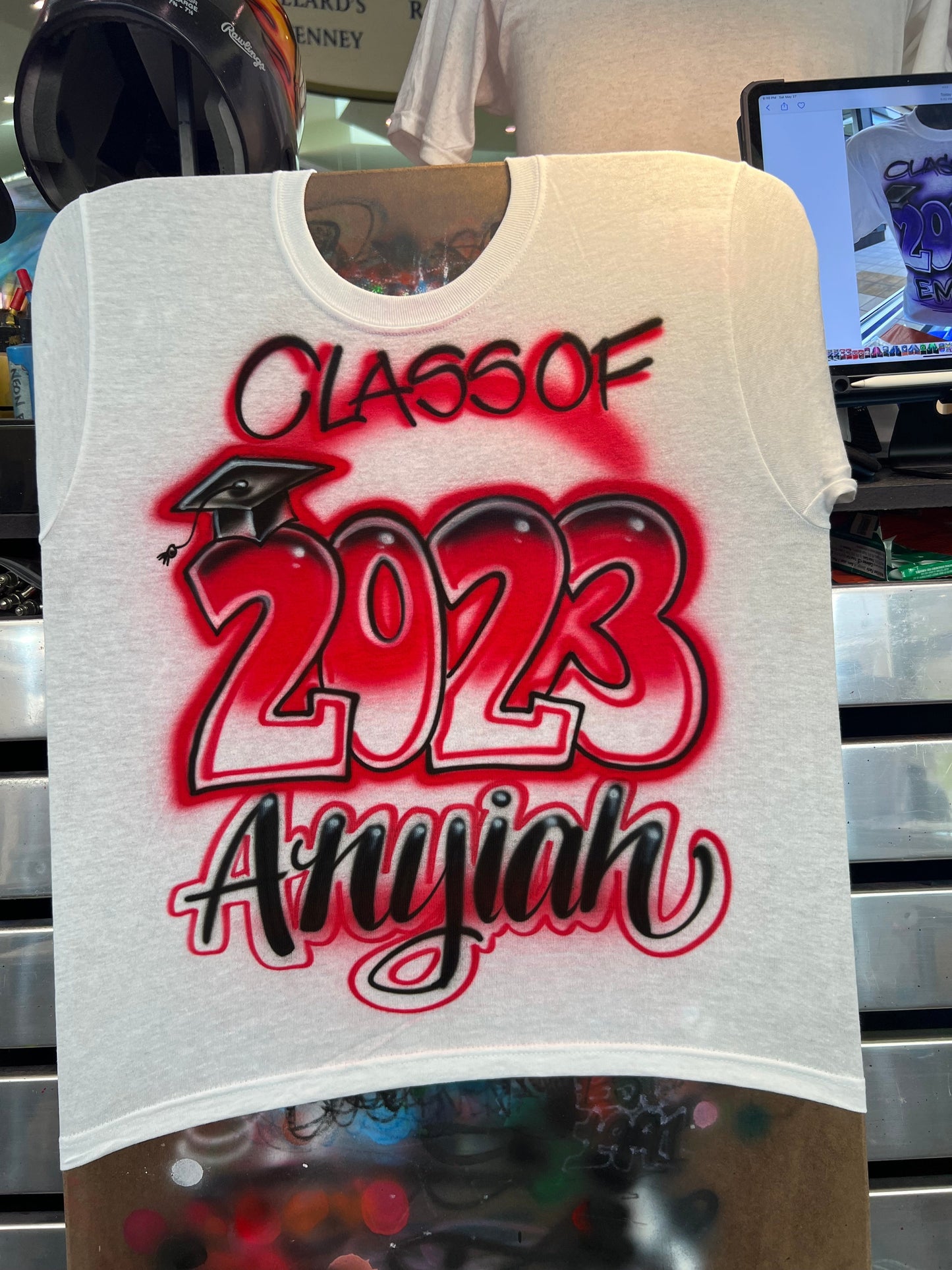 Class of 2023 Graduate Airbrush T shirt T Shirt, Graduate Gift, Senior 2023