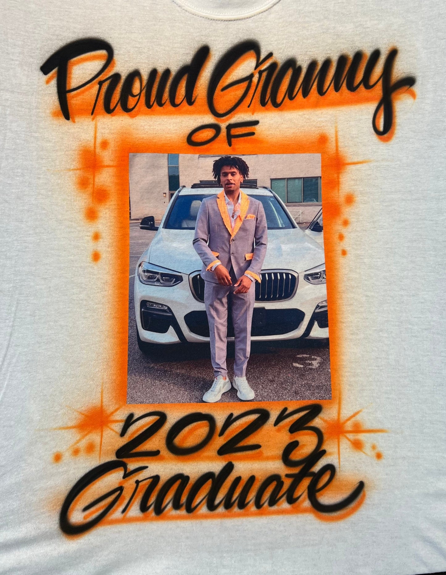 Proud Mom of GradPhoto Airbrush T Shirt