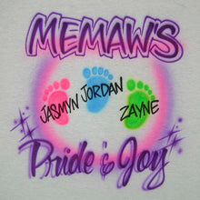 Load image into Gallery viewer, Memaw&#39;s Pride and Joy T-Shirt with names
